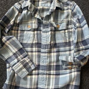 Crewcuts Blue Plaid Button Down Shirt